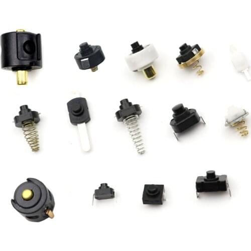 2PCS Flashlight Modding Tail Middle side click switch Push button Many type Switch Assembly DIY parts for LED Torch Lantern