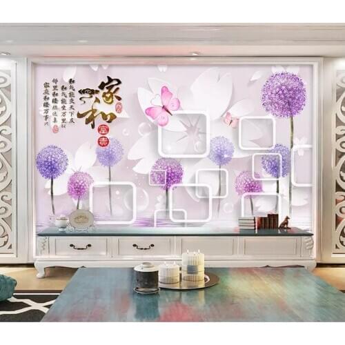 3d room wallpaper custom photo Modern minimalistic dandelion background wall home decor 3d wall murals wallpaper for walls 3 d
