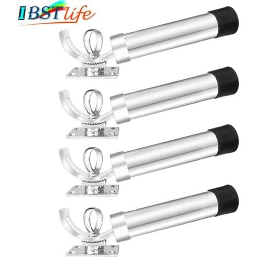 4X Adjustable Removable Deck Mount stainless steel 316 fishing rod rack holder marine hardware for boat and yacht fishing