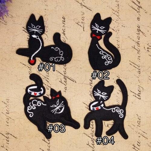 50pcs/lot Black Cloth Sticker Embroidery Patches Letters Clothing Decoration Accessories Diy Iron Heat Transfer Applique