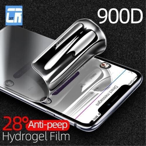 900D full privacy screen protector for iphone 11 se 2 xr xs max anti-spy hydrogel film for iphone 11 12 pro max 8 7 6s Soft Film