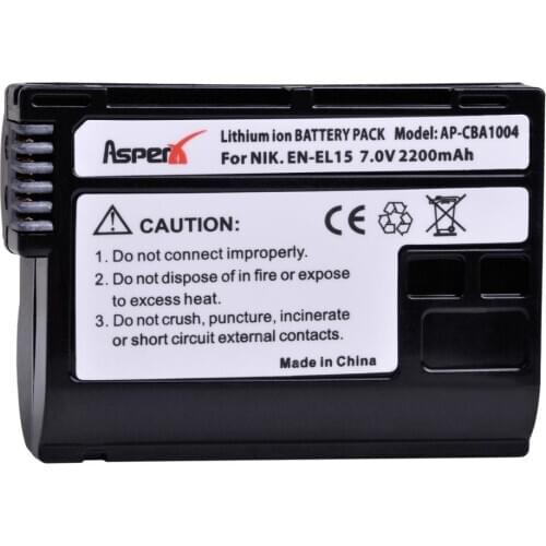 1Pcs 2200mAh EN-EL15 ENEL15 EL15A Battery for Nikon EN EL15 D7200 D500 D600 D610 D600E D800 D800E D810 D7000 D7100 d750 V1