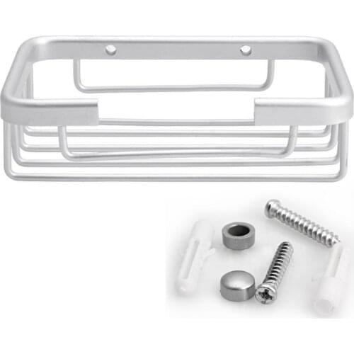 Aluminum Space Wall Mounted Bathroom Bath Hook Soap Holder Soap Basket 85DA