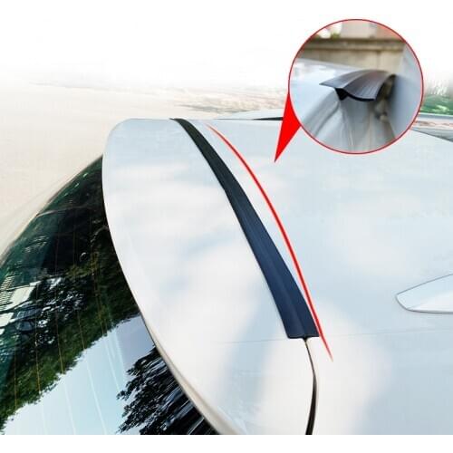 Car Tail Cover Strip Universal DIY 1.6m Trunk Edge Seal Rubber Weatherstrip Sticker Auto Accessories For SUV MPV Hatchback Car