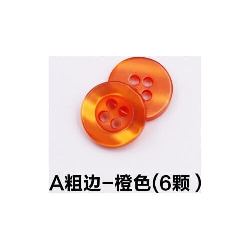 Free shipping 120pcs/lot orange Rough edge button Mens and womens shirts button handmade DIY cuff collar buttons 10mm/11.5mm