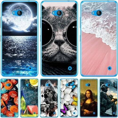 For Microsoft Nokia Lumia 540 550 630 640 640XL Cases Back Phone Cover Protective Cute Fundas Luxury Coque Bags