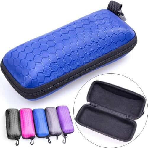 Colorful Popular Rectangle Zipper Sunglasses Hard Eye Glasses Case Eyewear Sunglasses Pouch Protector Box Holder with Hook