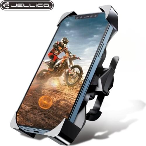 Jellico 360 Degree Bike Phone Holder Universal Motorcycle Handlebar Phone Stand for iPhone Samsung GPS Bicycle Cellphone Bracket