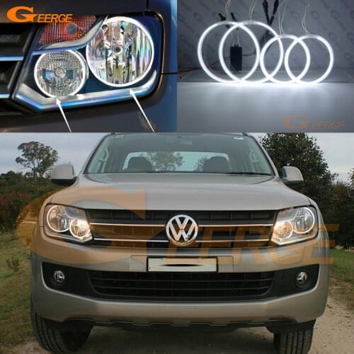 For Volkswagen VW Amarok 2010 2011 2012 2013 2014 2015 2016 Halogen HD Ultra bright CCFL Angel Eyes Halo Rings kit Day Light