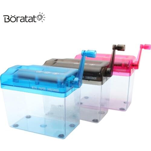 Mini Shredder Small Desktop Hand-cranked A4 Paper Shredder Office Household Manual Crusher Documents Handmade Cutting Machine