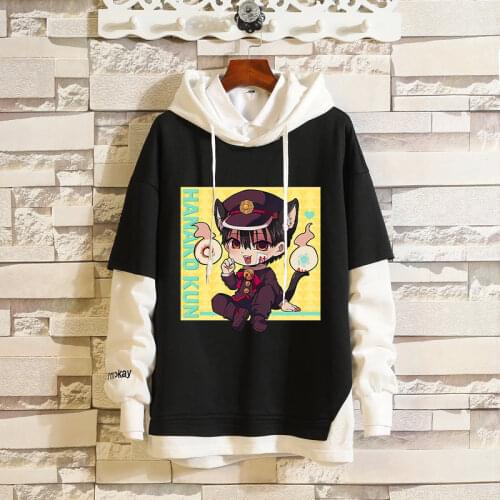 Toilet-Bound Hanako-kun Hanako Nene Kou Minamoto Hoodies Cosplay Costumes False two pieces Hoodie Sweatshirts Pullover Coat