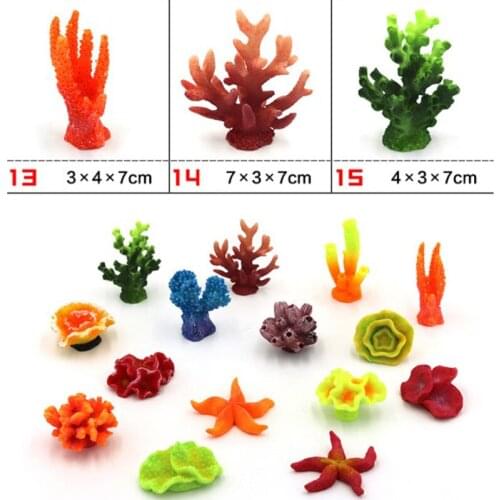 Artificial Mini Colorful Coral Plant Aquarium Decoration Beautiful Fish Tank Stone Coral Reef Ornament Aquarium Background