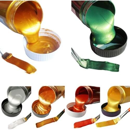 60ml Gold Paint Metallic acrylic paint,waterproof not faded for Statuary Coloring DIY hand clothes painted graffiti Pigments