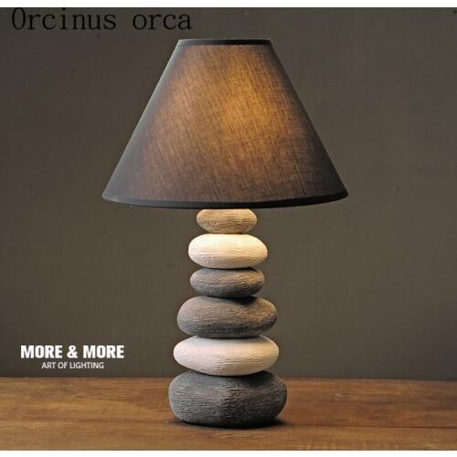 The American ceramic lamp bedroom bedside creative simple modern fashion lovely warm warm light bedside lamp