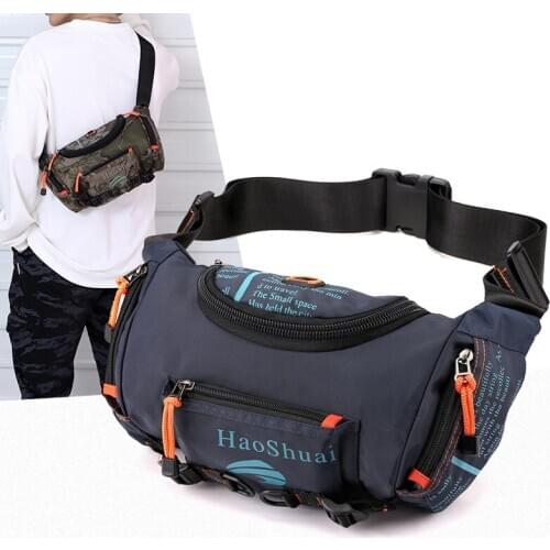 Scione Mens Nylon Belt Fanny Pack Messenger Hip Bag Large Capacity Travel Bum Top Quality Waterproof Sling Chest Waist Bags
