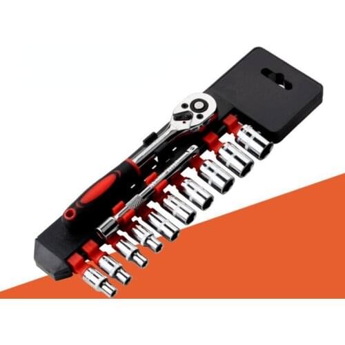 Ratchet Socket Wrench Set Hardware Small Quick Wrench Listed 1/4 Xiaofei Factory Vehicle Auto Repair Tool Combination