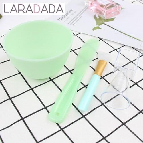 DIY Beauty Silicone Mask Bowl Set,silicone Face Mask Brush , Mask Stick, Scaled Measuring Spoon, Homemade Mask Tool