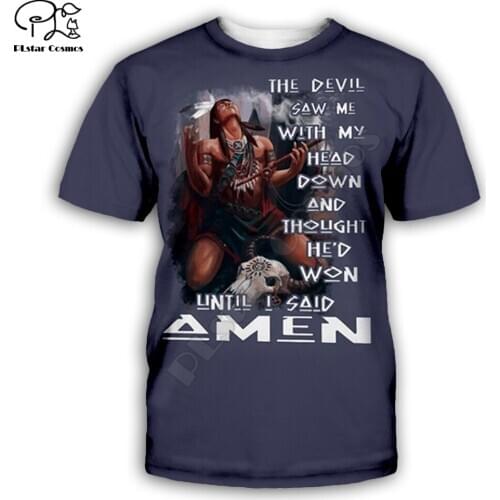 Amen 3D printed fashion blue t shirt Unisex hip hop style tshirt streetwear casual summer men for women dropshipp style-1