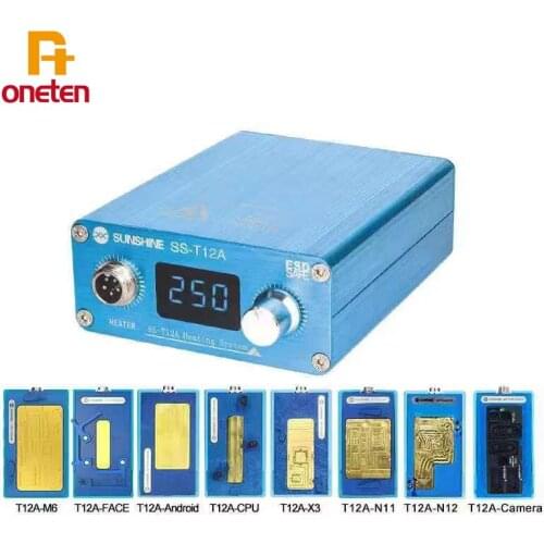 Sunshine SS-T12A N11 N12 X3 Motherboard Heating Station For iphone 11 11promax xs xsmax 12 CPU Desoldering IC Chip Repair Set