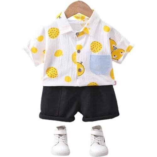 New Children Boys Clothing Summer Baby Clothes Suit Toddler Cartoon Shirt Shorts 2Pcs/Sets Infant Casual Costume Kids Tracksuits
