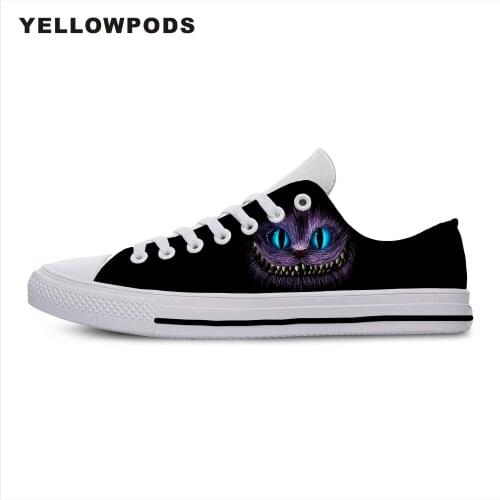 New Canvas Men Casual Shoes We Are All Mad Here By Pixie Cold Art Unisex Women Brand Drop Ship Lightweight Off White Shoes Man