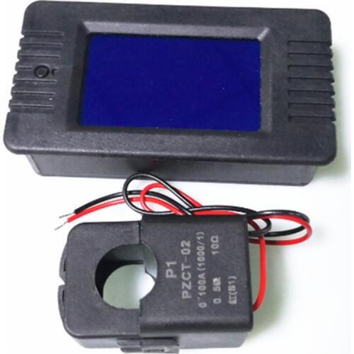 Single Phase 110V 220V 50Hz 100A AC Volt Amp Watt Kwh Hz PF Digital Electric Power Meter with CT