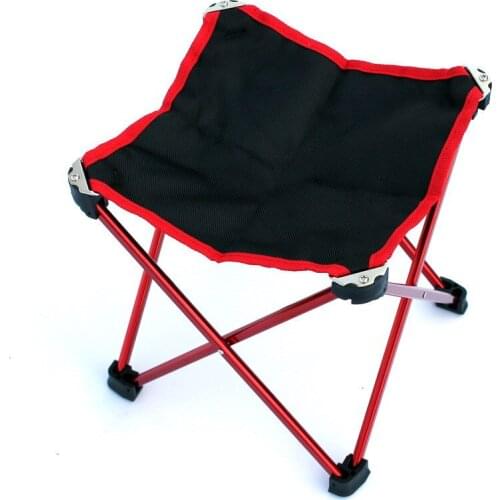 Camping Seat Outdoor Portable Small Board Shoes Changing Fishing Four-Leg Aluminum Alloy Folding Chair Stool