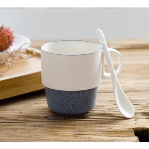 Simple Portable Ceramic Coffee Mugs Family Kitchen Water Cup Breakfast Milk Tea Cup Kids Tumbler Cups Christmas Gift For Girl