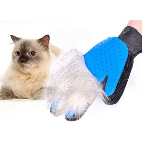 Dropshipping Pet Hair Glove Comb Dog Cat Grooming Cleaning Glove Deshedding Hair Removal Brush Promote Blood Circulation