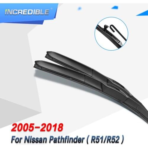 INCREDIBLE Wiper Blades for Nissan Pathfinder Fit Hook Arms 2005 2006 2007 2008 2009 2010 2011 2012 2013 2014 2015 2016 2017