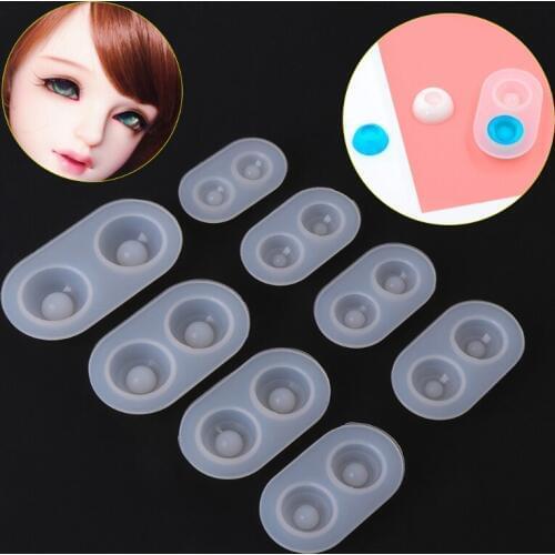 Silicone Mold DIY Doll Eyes 8 Sizes Resin Pendant Mirror Crafts Jewelry Making
