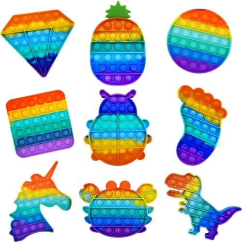 Funny Push Bubble Fidget Toy Antistress Squeeze Sensory Toy Relief Squishy Anti-Stress Toys Gift Adults Children 1PCS