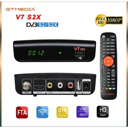 Original GTmedia v7 S2X HEVC DVB S/S2/S2X Set Top Box Satellite Decoder