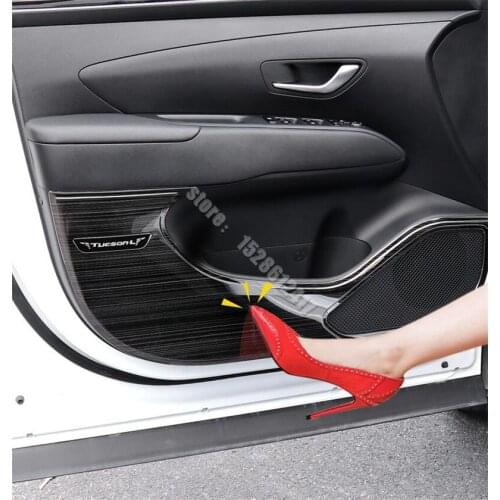 Car Styling Stainless steel door anti-kick protection pad trim for Hyundai Tucson L 2021