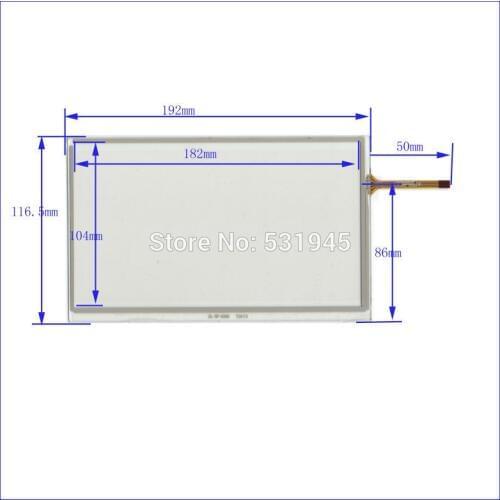 POST 8 inch 4-wire resistive Touch Panel XWT170 192*116 compatible Navigator TOUCH SCREEN 192mm*116mm GLASS LCD display