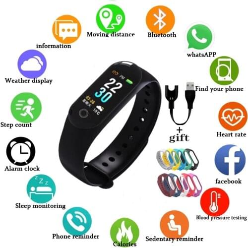 Smart Bracelet M30 Fitness Tracker Multi-language Sports Watch Men Women Heart Rate And Blood Pressure Wristband for Android IOS