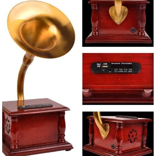 Vintage Bluetooth Phonograph Record Player 3 Speed Turntable AM/FM Radio, Vinyl to MP3 Recording