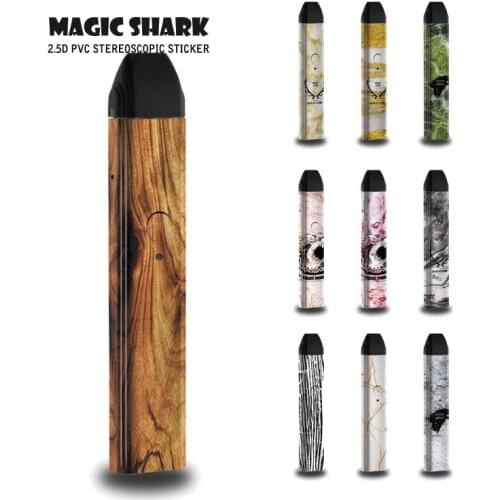 Magic Shark Stone Wood Winter Coming Case Cover Sticker Wrap Film Skin for E Cigar Uwell Caliburn