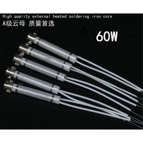 10pcs High Quality 220V 60W Soldering Iron Core Heating Element Replacement Spare Part Welding Tool Electric iron core