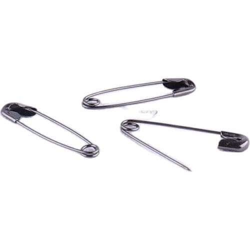 100pcs /lot black color 28*7mm safety pin brooch DIY for Garment Label Sewing tool