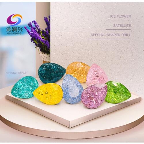 10x14mm 13x18mm Super beauty Ice flower color drop shaped gass crystal pointback rhinestones,diy/Nail Art/jewelry accessories