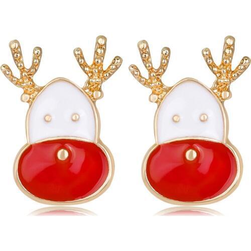 TTPAIAI 30 New Christmas Earrings With a Stylish Drop Oil Alloy Deer Pendant Earrings For Women Jewelry Gift Accessories