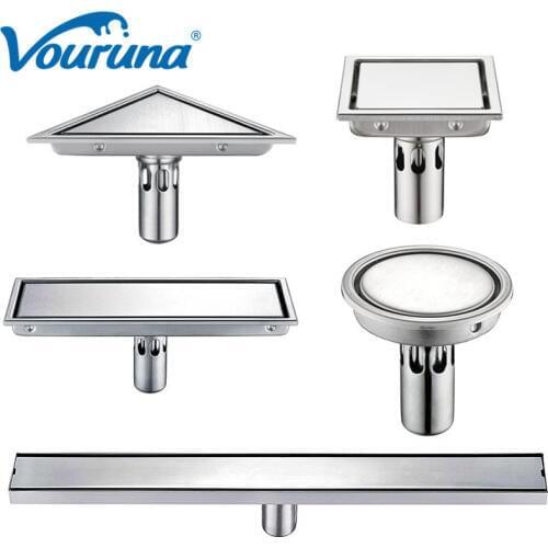 304 Stainless Steel Sus Invisiable Square Shape Against Odor Floor Drain