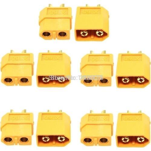 5 Pairs 10PCS XT60 Male / Female Battery Bullet RC Connectors Plug Helicopter Hobby