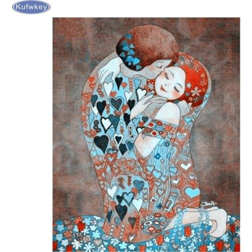 5d Diy Diamond Painting"Lovers kiss",square Diamond Rhinestones Cross Stitch Kit Diamond Embroidery Mosaic Needlework crafts
