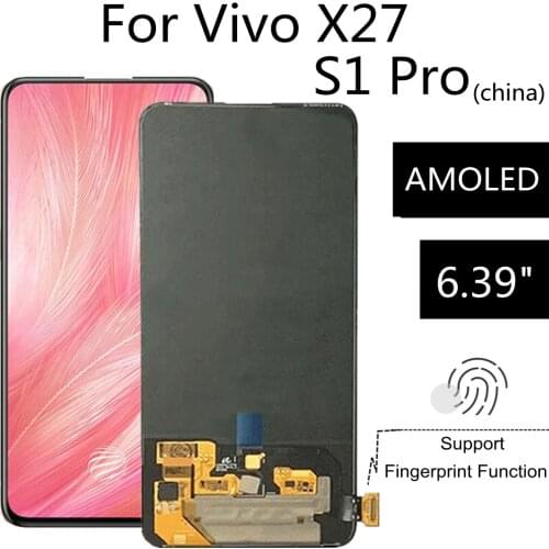 6.39'' AMOLED For Vivo S1 PRO V1832 LCD Display Touch Screen Digitizer Assembly Replacement For Vivo X27 PRO V1836A, V1836T LCD