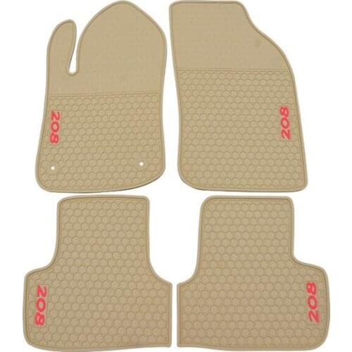Car Floor Mat Non-Slip Mats Feet Rugs For Peugeot 2008 208 2014 2015 2016 2017 2018 Left Hand Drive