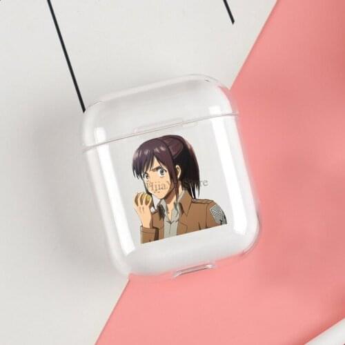 Sasha Attack on Titan Cases For Apple AirPods 1 2 Case Clear Wireless Bluetooth Earphone Case Protective Shell
