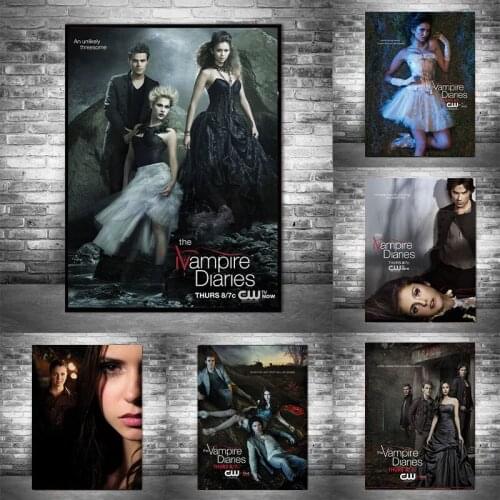 The Vampire Diaries Classic Movie Canvas Painting TV Art Picture Quality Poster and Print Bedroom Living Bar Sofa Decoration
