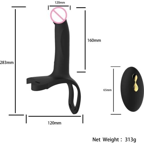 Double Penetration Hollow Strapon Pant Penis Sleeves Dildo Wearable Harness Belt Anal Dildo for Men Adult Sex Product